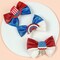 3Pcs 4th of July Hair Bow Clips Patriotic Glitter Hair Clips Red White Blue Bows Barrettes Sparkly Sequins bow Hairpin Independence Day Hair Accessories for Women Girl Memorial Party Decoration
